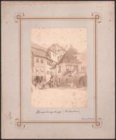 cca 1900 Nagyszeben (Hermannstadt, Sibiu, Romania) Fingerlingstiege, kartonra kasírozott fotó, feliratozva, 14,5×11 cm