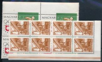 1963-1964 Kis tétel, benne Közlekedés I + II, Téli Olimpia többpéldányos sorok, összefüggések 3 db borítékban és egy stecklapon (21.000)