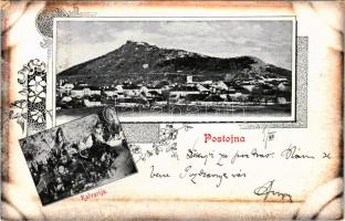 1899 Postojna, Postumia, Adelsberg; Kalvarija / general view, calvary. Art Nouveau, floral (EK)