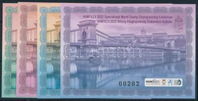 2022 Hunfilex 4 darabos emlékív garnitúra azonos sorszámmal