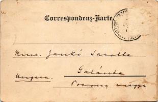 Herceg Novi, Castelnuovo; multi-view postcard. Art Nouveau, floral (EM)