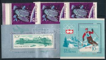 1964 Kis tétel, benne többpéldányos sorok, blokkok, összefüggések 22 db borítékban és egy stecklapon (20.000)