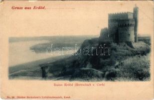 Dálya, Dalja, Dalj; Ruine Erdőd (Herrschaft von Cseh) / Erdődi várrom. Ottokar Rechnitzer No. 56. / castle ruins in Erdut (kis szakadások / small tears)