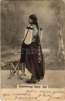 1904 Kalotaszeg, Tara Calatei; Kalotaszegi leány, erdélyi népviselet. 326. / Bauermädchen aus Kalotaszeg (Siebenbürgen) / Transylvanian folklore (fl)