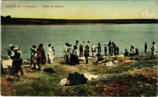 1910 Techirghiol, Tekirgöl; Baile de Namol / beach, bathers (r)