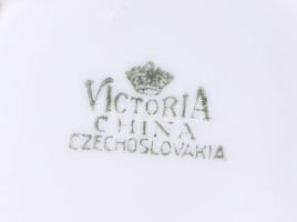 Viktória mokkás készlet ás tálca, matricás, jelzett, hibátlan