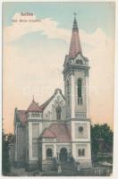 Bethlen, Betlen, Beclean; Szent István templom. Kajári István kiadása / church + "BETHLEN P.U." (EB)