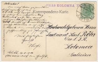 Solca, Szolka, Solka (Bukovina, Bucovina, Bukowina); Gruss aus Bad Solka. Sanatorium Dr. Poras, Ring...