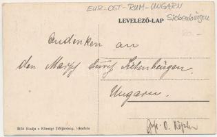 Bácsfalu, Négyfalu, Sacele; Községháza udvari és utcai részlete. Kiadja a Községi Elöljáróság / town...