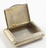 Ezüstözött alpakka szelence. 10x8 cm