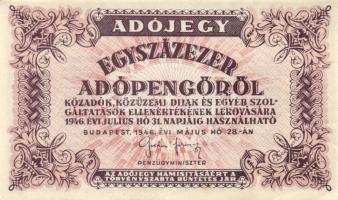 1946. 100000AP fehér papír T:I