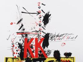 Misch Ádám (1935-1995): Zu jener Zeit (Abban az időben), 1980-as évek. Szitanyomat, papír, jelzett, ...