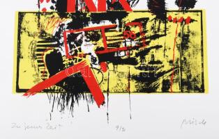 Misch Ádám (1935-1995): Zu jener Zeit (Abban az időben), 1980-as évek. Szitanyomat, papír, jelzett, ...