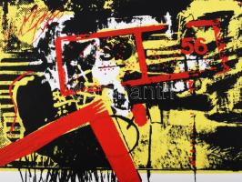 Misch Ádám (1935-1995): Zu jener Zeit (Abban az időben), 1980-as évek. Szitanyomat, papír, jelzett, ...