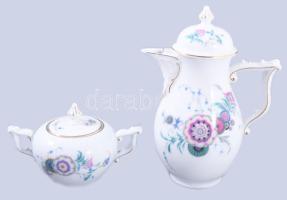 Rosenthal mokkás kiöntő és cukordoboz. Matricás, jelzett, hibátaln