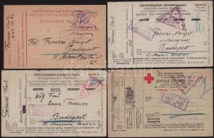 1916-1917 Bercsovka, vegyes katonai levelezőlap tétel, 9 db