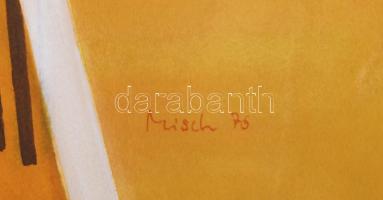 Misch Ádám (1935-1995): Utazás közben II., 1975. Akvarell, papír, jelezve jobbra lent. Hátoldalán Mi...