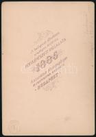 1885 Budapest, a Műcsarnok belső tere, keményhátú fotó, Budapesti Általános Országos Kiállítás Fényk...