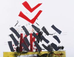 Misch Ádám (1935-1995): Sok (Hajós), 1983. Szitanyomat, papír, jelzett, számozott (3/10). 45×32 cm