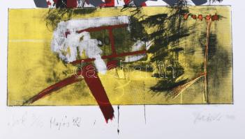 Misch Ádám (1935-1995): Sok (Hajós), 1983. Szitanyomat, papír, jelzett, számozott (3/10). 45×32 cm