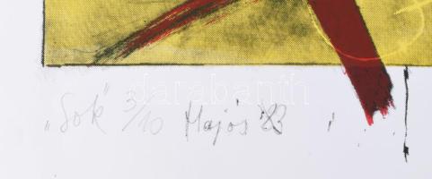 Misch Ádám (1935-1995): Sok (Hajós), 1983. Szitanyomat, papír, jelzett, számozott (3/10). 45×32 cm
