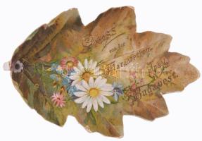 cca 1870 Gruss von der Margarethen-Insel Budapest, litho leporello Budapest nevezetességeivel, javított