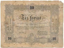 1848. 10Ft "Kossuth bankó" "FE" T:G Adamo G111