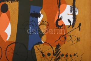 Misch Ádám (1935-1995: Sportolj! (Trimm Dich), 1973. Szitanyomat, papír, jelzett, számozott (1/10), ...