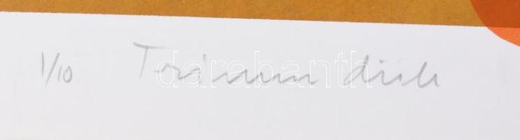 Misch Ádám (1935-1995: Sportolj! (Trimm Dich), 1973. Szitanyomat, papír, jelzett, számozott (1/10), ...