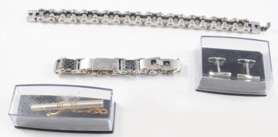 2 darab motoros karkötő + fém mandzsetta és nyakkendőtű