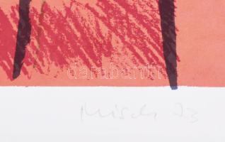 Misch Ádám (1935-1995: Búcsú (Kirmes), 1973. Szitanyomat, papír, jelzett, számozott (9/20), 31,5x49 ...