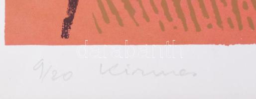 Misch Ádám (1935-1995: Búcsú (Kirmes), 1973. Szitanyomat, papír, jelzett, számozott (9/20), 31,5x49 ...