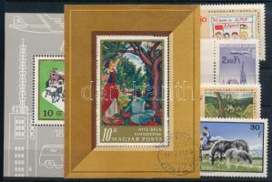 1967-1968 Kis tétel, benne többpéldányos sorok, blokkok, összefüggések 18 db borítékban és egy stecklapon (21.500)