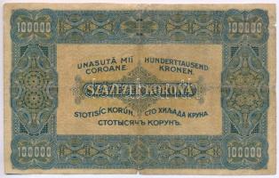 1923. 100.000K "Orell Füssli Zürich" nyomdahely jelöléssel, "F 206 042841" sorsz...