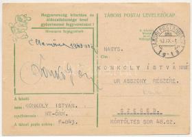 1943 Muszkaföld. Tábori Postai Levelezőlap Oroszországból, antikommunista propaganda. "Magyaror...
