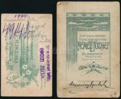cca 1900-1910 Férfiportrék, 2 db keményhátú fotó Pietsch Ferenc szabadkai, illetve Németi József deb...