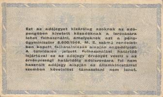 1946. 10.000.000AP sárgás vízjeles papír "amelyeknek" !!! T:I