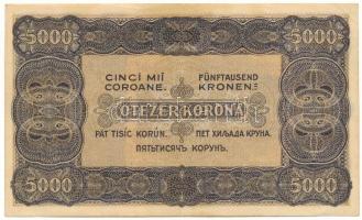 1923. 5000K "Magyar Pénzjegynyomda Rt." T:VF apró beszakadás
Hungary 1923. 5000 Korona &q...