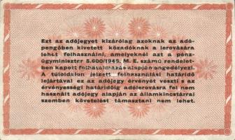 1946. 100.000.000AP vastagabb fehér papír T:II+