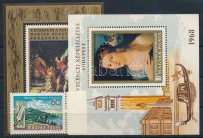 1968-1969 Kis tétel, benne többpéldányos sorok, blokkok, összefüggések 12 db borítékban és egy stecklapon (21.000)