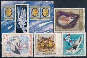 1968 Kis tétel, benne többpéldányos sorok, blokkok, összefüggések 5 db borítékban és egy stecklapon (18.500)