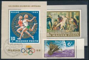 1968 Kis tétel, benne többpéldányos sorok, blokkok, összefüggések 7 db borítékban és egy stecklapon (13.000)