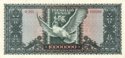 1946. 10.000.000P "Csili 1975..." fny-sal T:I