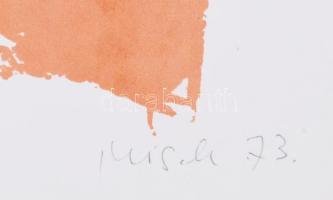 Misch Ádám (1935-1995): Motívumok (cím nélkül), 1973. Szitanyomat, papír, jelzett, számozott (21/40)...