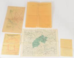 I. világháború és környéke Lengyelországi területek térképgyűjteménye. Katonai és front térképek, ri...