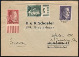 1944 Levél 3 db Hitler bélyeggel, ebből kettő ívszéli