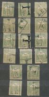 1900-1904 Turul 5f 16 db bélyeg délvidéki néma bélyegzésekkel