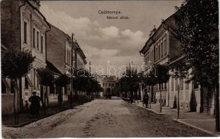 1912 Csáktornya, Cakovec; Rákóczi utca. Fischel Fülöp (Strausz Sándor) kiadása / street view