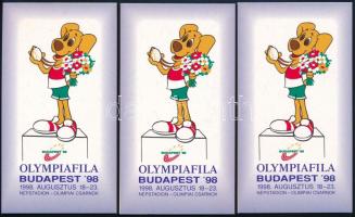 1998 Olympiafila 3 db levélzáró füzet
