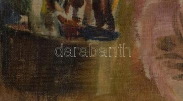 Aba-Novák jelzéssel: Szekér. Olaj, vászon. Dekoratív fakeretben. 45x55,5 cm